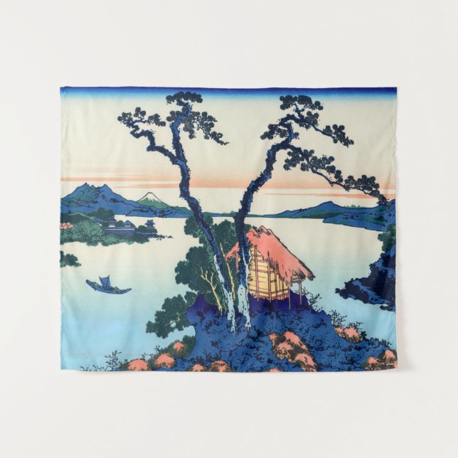 Katsushika Hokusai - Lake Suwa in Shinano province Tapestry (Front (Horizontal))