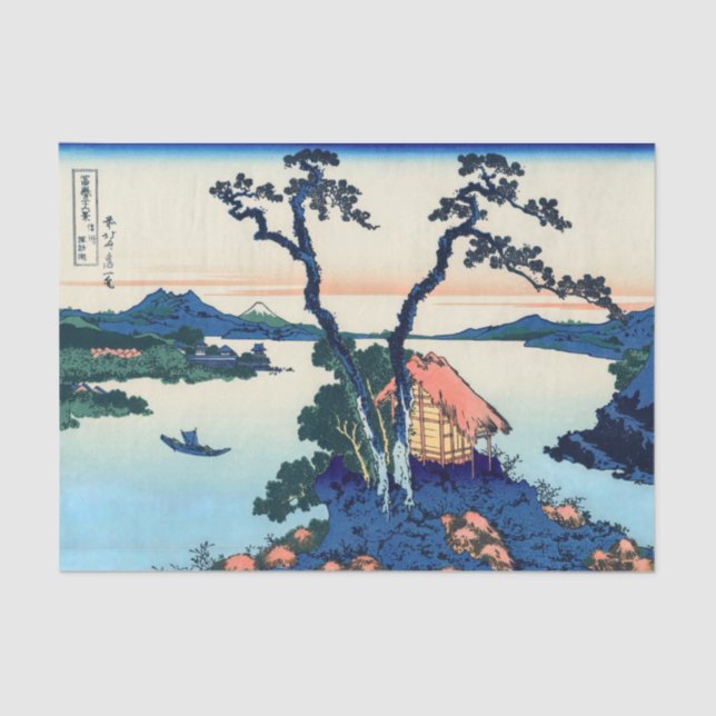 Katsushika Hokusai - Lake Suwa in Shinano province Tissue Paper (Front)