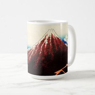 Katsushika Hokusai - Lightnings below the summit Coffee Mug