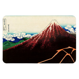 Katsushika Hokusai - Lightnings below the summit Magnet