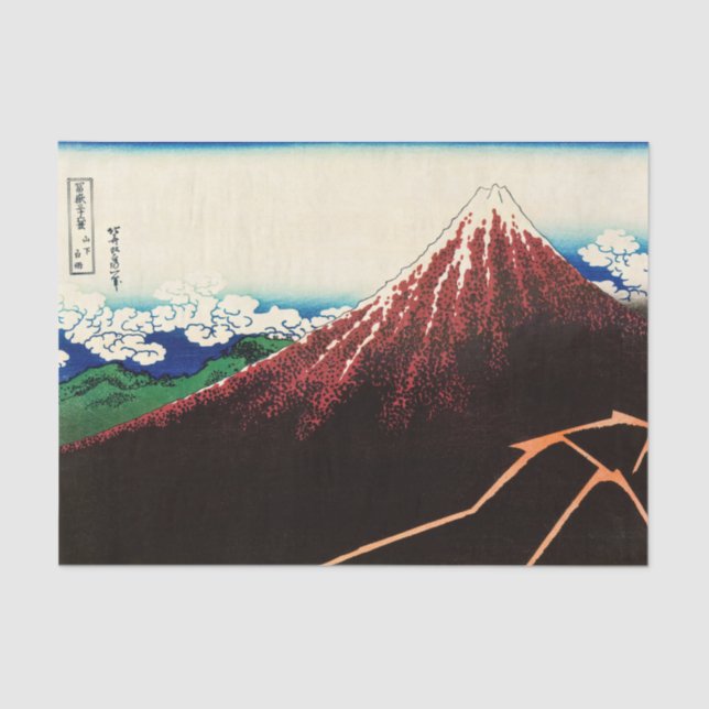 Katsushika Hokusai - Lightnings below the summit Tissue Paper (Front)