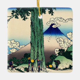 Katsushika Hokusai - Mishima Pass in Kai Province Ceramic Ornament