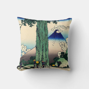 Katsushika Hokusai - Mishima Pass in Kai Province Cushion