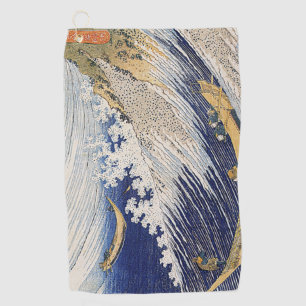 Katsushika Hokusai. Ocean waves     Golf Towel