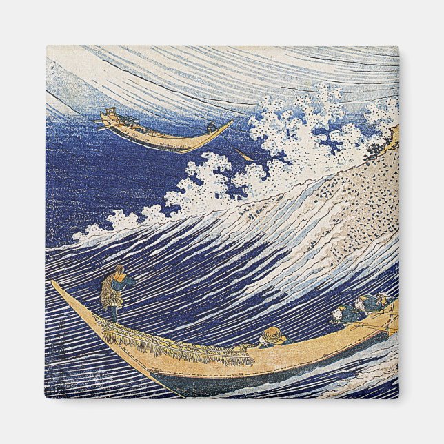 Katsushika Hokusai. Ocean waves  Magnet (Front)