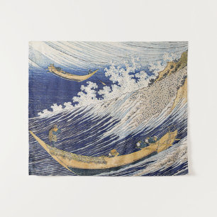 Katsushika Hokusai. Ocean waves  Tapestry