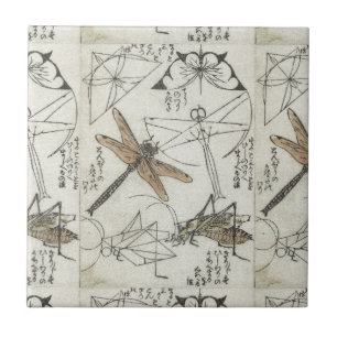 Katsushika Hokusai’s Insects Tile