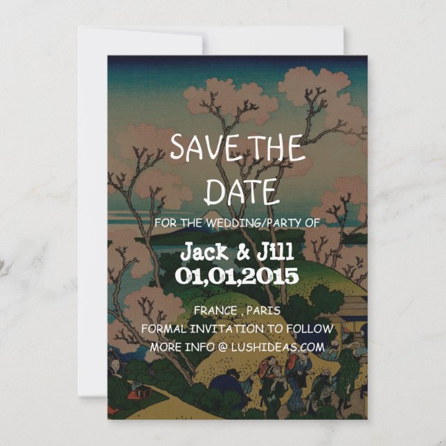 Katsushika Hokusai Save The Date (Front)