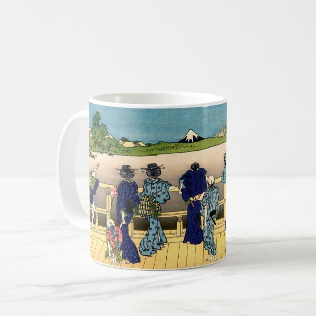 Katsushika Hokusai - Sazai hall, Temple 500 Rakan Coffee Mug (Front Left)