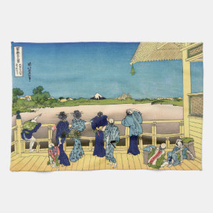 Katsushika Hokusai - Sazai hall, Temple 500 Rakan Tea Towel