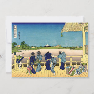 Katsushika Hokusai - Sazai hall, Temple 500 Rakan Thank You Card