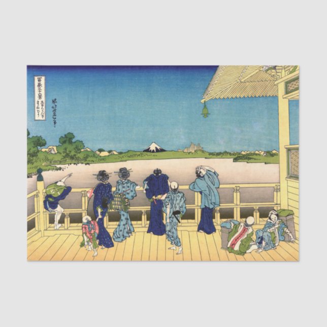 Katsushika Hokusai - Sazai hall, Temple 500 Rakan Tissue Paper (Front)