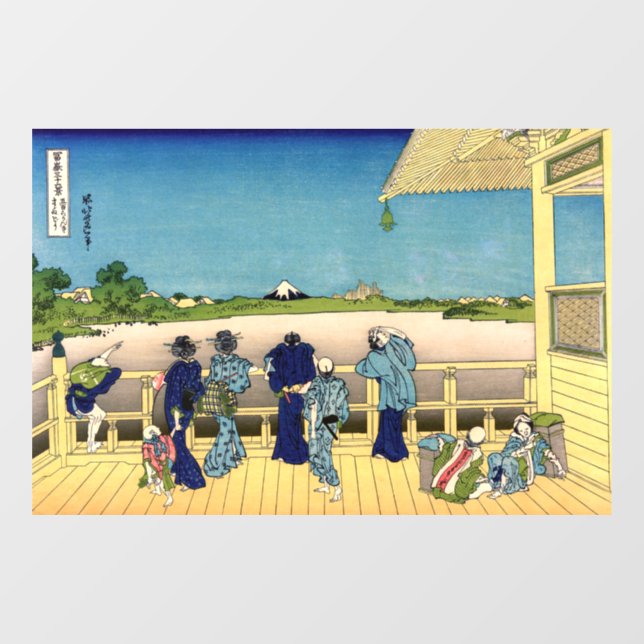 Katsushika Hokusai - Sazai hall, Temple 500 Rakan Window Cling (Sheet)