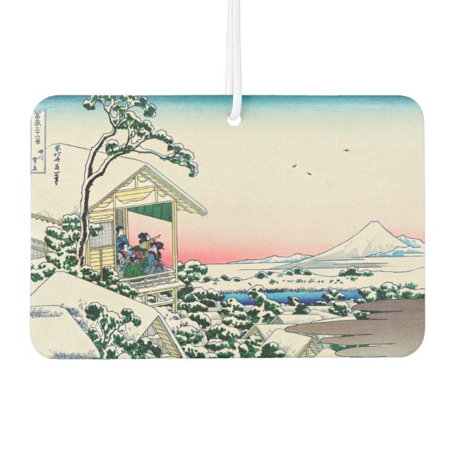 Katsushika Hokusai - Tea house at Koishikawa Car Air Freshener (Front)