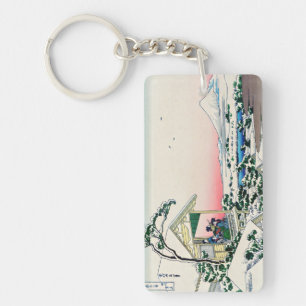 Katsushika Hokusai - Tea house at Koishikawa Key Ring