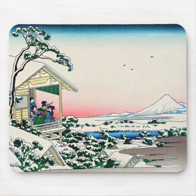 Katsushika Hokusai - Tea house at Koishikawa Mouse Mat (Front)