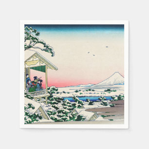 Katsushika Hokusai - Tea house at Koishikawa Napkin