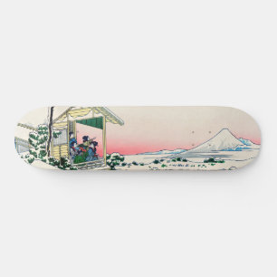 Katsushika Hokusai - Tea house at Koishikawa Skateboard