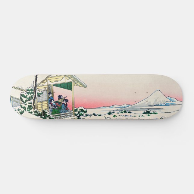 Katsushika Hokusai - Tea house at Koishikawa Skateboard (Horz)