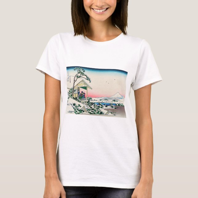Katsushika Hokusai - Tea house at Koishikawa T-Shirt (Front)