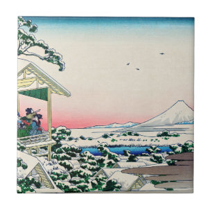Katsushika Hokusai - Tea house at Koishikawa Tile