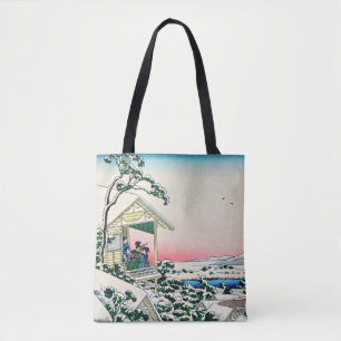 Katsushika Hokusai - Tea house at Koishikawa Tote Bag