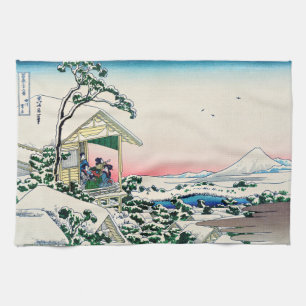 Katsushika Hokusai - Tea house at Koishikawa Towel