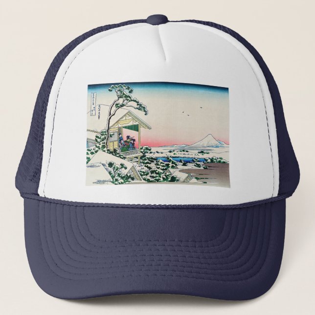 Katsushika Hokusai - Tea house at Koishikawa Trucker Hat (Front)