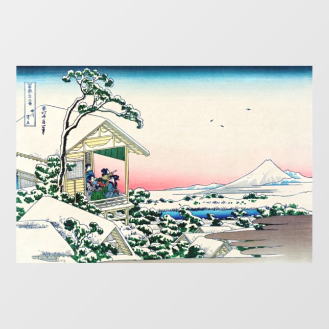 Katsushika Hokusai - Tea house at Koishikawa Window Cling (Sheet)