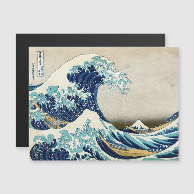 Katsushika Hokusai - The Great Wave Magnetic Card (Front/Back)
