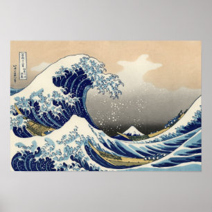 KATSUSHIKA HOKUSAI THE GREAT WAVE OF KANAGAWA POSTER