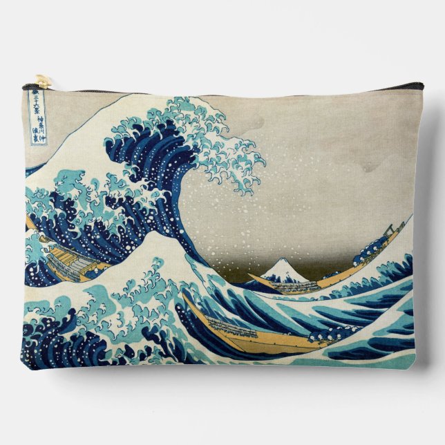 Katsushika Hokusai - The Great Wave off Kanagawa Accessory Pouch (Front)