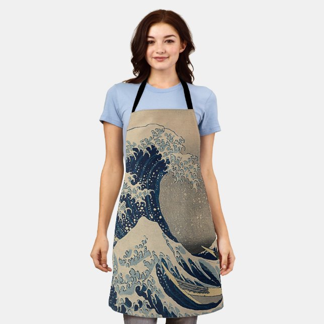 Katsushika Hokusai. The Great Wave off Kanagawa Apron (Worn)