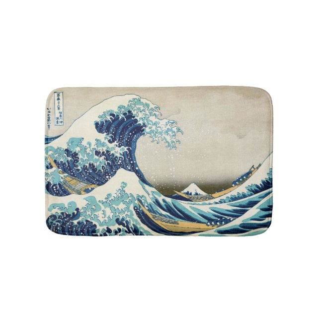 Katsushika Hokusai - The Great Wave off Kanagawa Bath Mat (Front)
