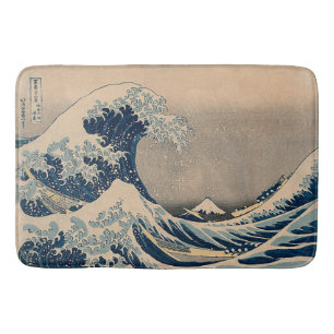 Katsushika Hokusai. The Great Wave off Kanagawa  Bath Mat