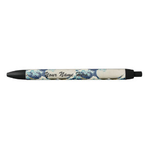 Katsushika Hokusai - The Great Wave off Kanagawa Black Ink Pen