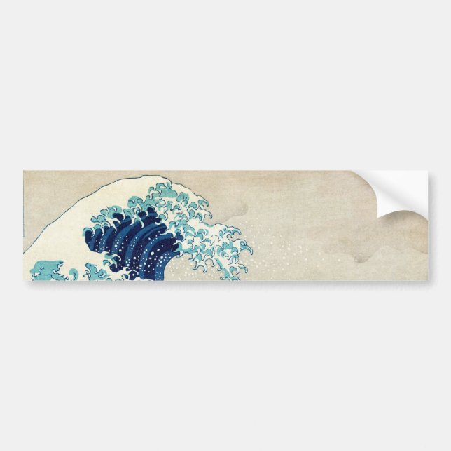 Katsushika Hokusai - The Great Wave off Kanagawa Bumper Sticker (Front)