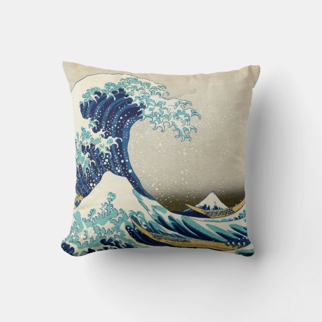 Katsushika Hokusai - The Great Wave off Kanagawa Cushion (Front)