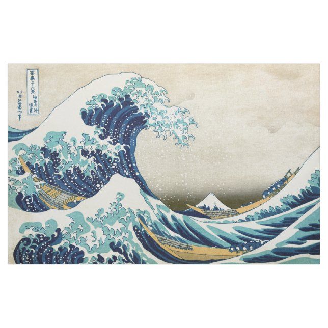 Katsushika Hokusai - The Great Wave off Kanagawa Fabric (Yard)