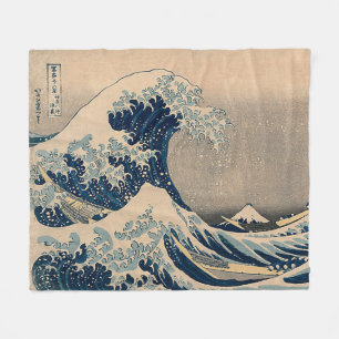 Katsushika Hokusai. The Great Wave off Kanagawa Fleece Blanket