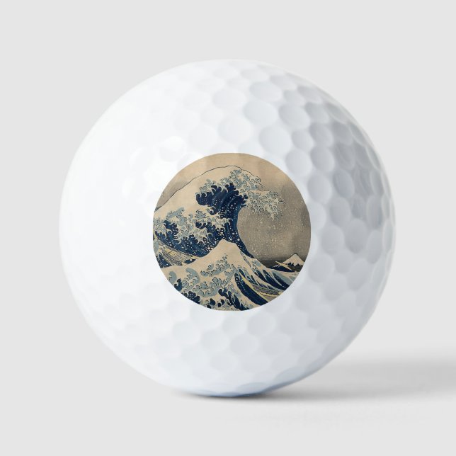 Katsushika Hokusai. The Great Wave off Kanagawa    Golf Balls (Front)