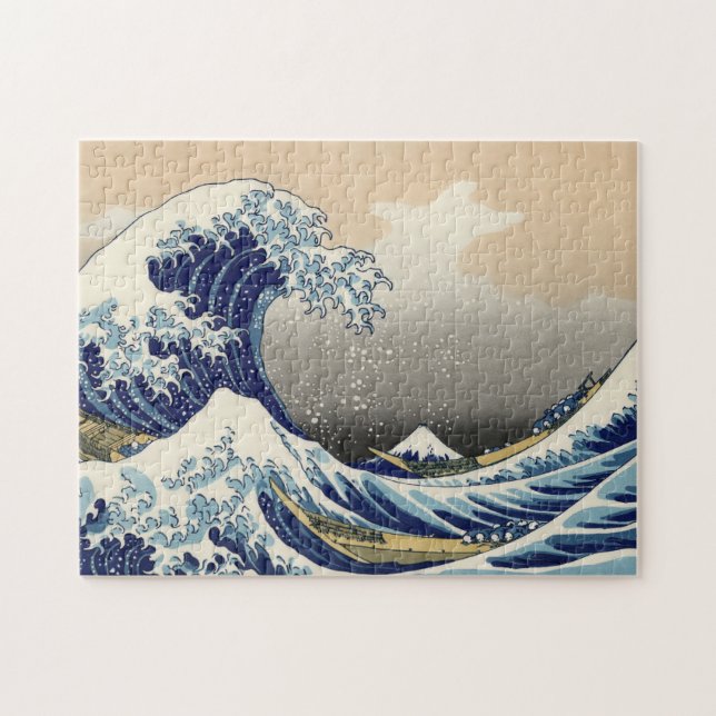 KATSUSHIKA HOKUSAI - The great wave off Kanagawa Jigsaw Puzzle (Horizontal)