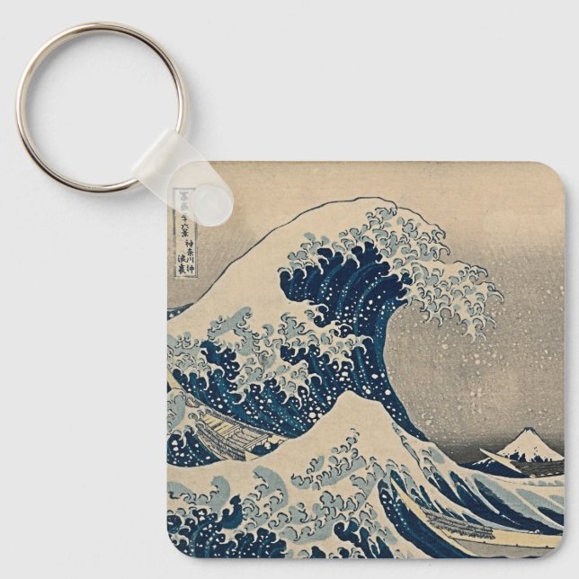 Katsushika Hokusai. The Great Wave off Kanagawa   Key Ring (Front)
