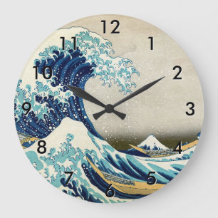 Katsushika Hokusai - The Great Wave off Kanagawa Large Clock