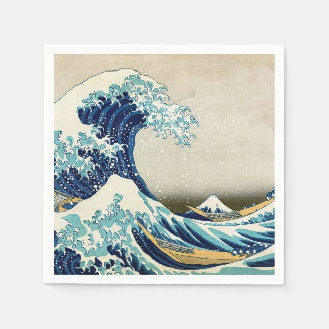 Katsushika Hokusai - The Great Wave off Kanagawa Napkin (Front)