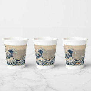 Katsushika Hokusai. The Great Wave off Kanagawa   Paper Cups