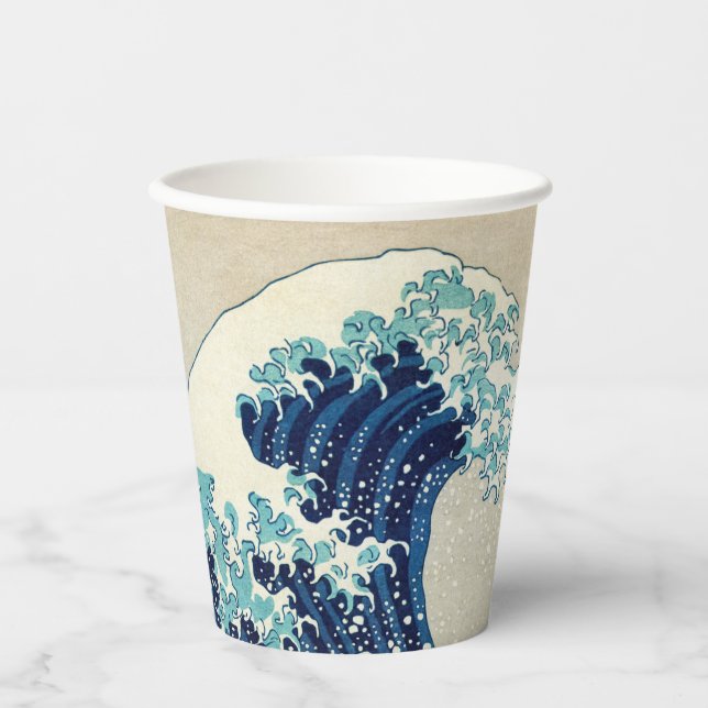 Katsushika Hokusai - The Great Wave off Kanagawa Paper Cups (Front)