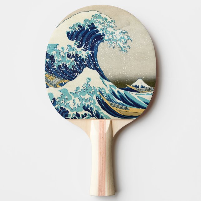 Katsushika Hokusai - The Great Wave off Kanagawa Ping Pong Paddle (Front)