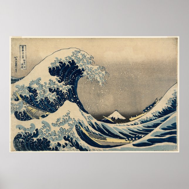 Katsushika Hokusai. The Great Wave off Kanagawa  Poster (Front)