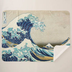Katsushika Hokusai - The Great Wave off Kanagawa Sherpa Blanket